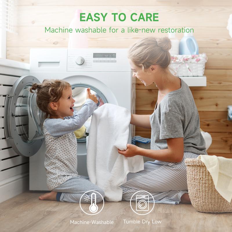 VIZIM All Season Comforter, OEKO-TEX Certified Down Alternative Bedding with 300GSM Soft Filling, Durable Shell, Twin Full Queen King Sizes, Machine Washable & Tumble Dry