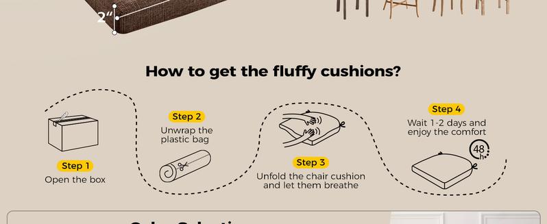 Downluxe Soft Memory Foam Chair Cushions for Dining Chairs, 16"x16"x2" U-Shaped with Ties & Non-Slip Backing, Microfiber Polyester, Christmas Gifts, #TikTokShopBlackFriday