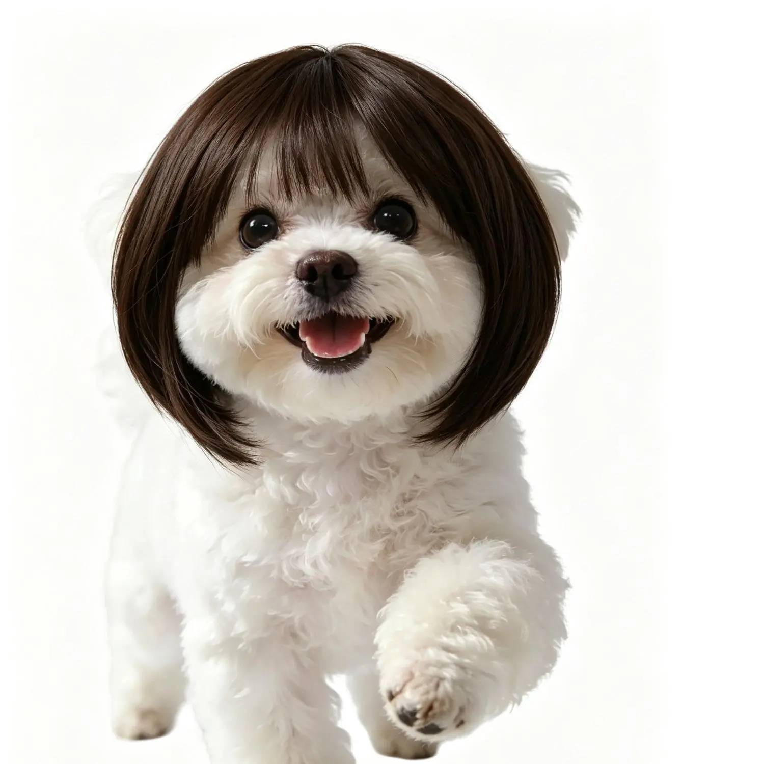 Dog Short Hair Wig Headband,Funny Pet Wig Hair Accessories for Dogs and Cats, Halloween,,Cute Hair Accessories, Playful Look