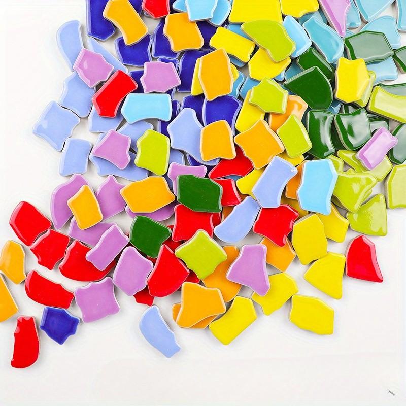 DIY Ceramic Mosaic Tiles, Approximately 35 Pieces, 200g Irregular Shapes, Handmade Materials, Free Stone Patchwork Tile Scraps