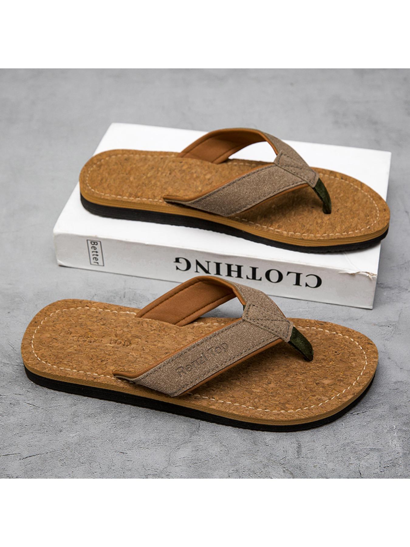 Summer Men's Sandals, Casual Y-Strap Eva Slippers, Lightweight Outdoor Beach Shoes, Indoor Home Footwear, Comfortable and Stylish