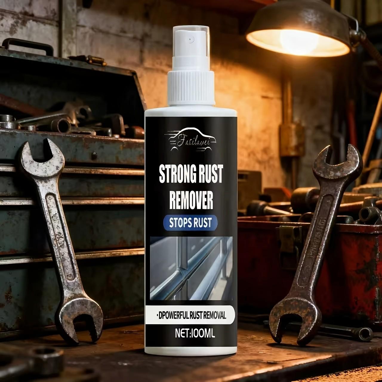 Powerful Rust Remover 100ML, Effective Anti-Rust Spray for Metal Railing, Provides Rust Protection, Polishes and Restores Surfaces