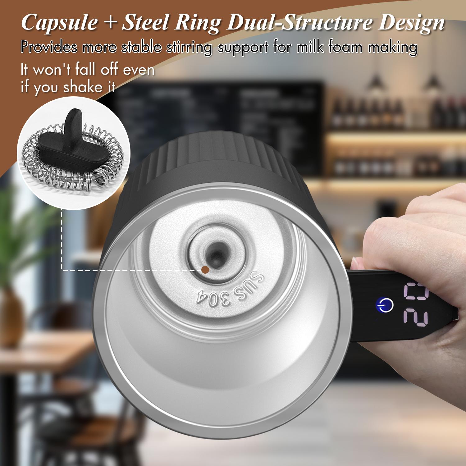 Intelligent Coffee Cup with Lid, 1/3 Counts Automatic Stirring Cup with Temperature Display, USB Rechargeable Stirring Cup for Coffee, Tea, Hot Chocolate, Gift Intelligent Coffee Cup with Lid, 1/3 Counts Automatic Stirring Cup with Temperature Display, USB Rechargeable Stirring Cup for Coffee, Tea, Hot Chocolate, Gift