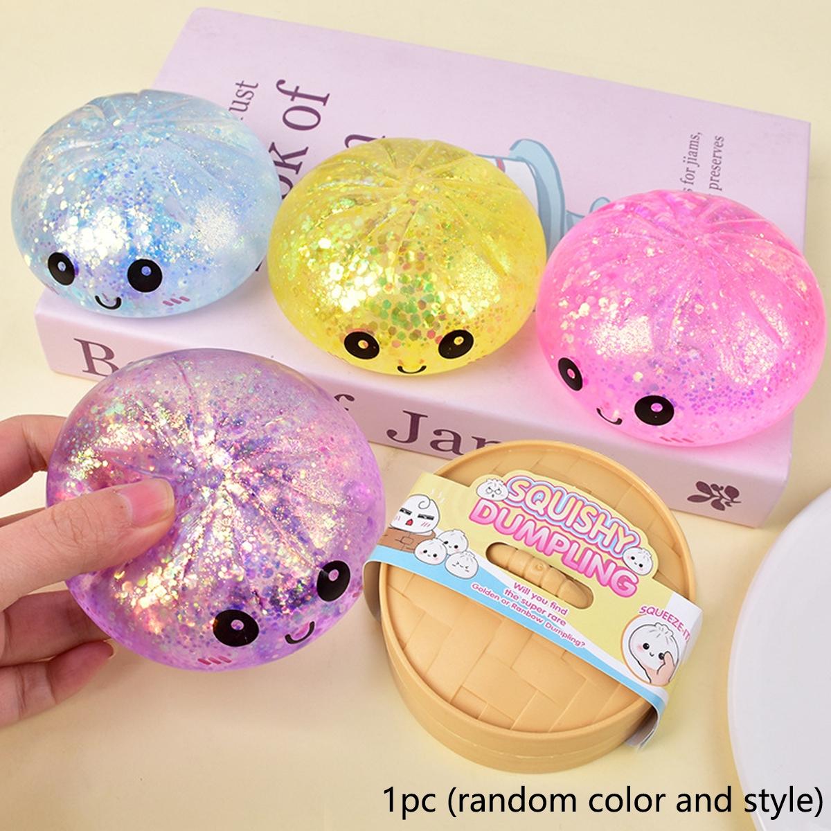 1pc Color Smiling Face Simulated Bun Pinching Music Cute Slow Rebound Food Play Maltose Bun Pullalale, Soft Touch Soothing Anxiety Creativity, Stress Relieving Toy, Perfect Holiday Party Gift, Classroom Rewards