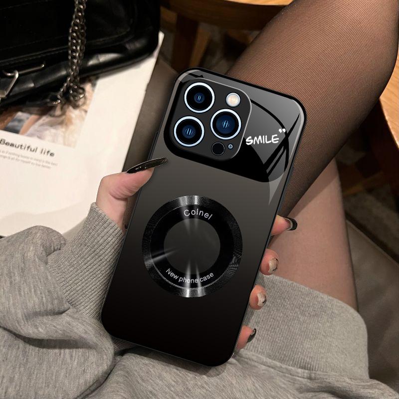 Elevate your iPhone game with our Gradient Window MagSafe Case!  Built-in magnetic ring fits  MagSafe chargers & accessories perfectly. Shockproof design keeps your phone safe, while the trendy gradient colorway matches every outfit.666