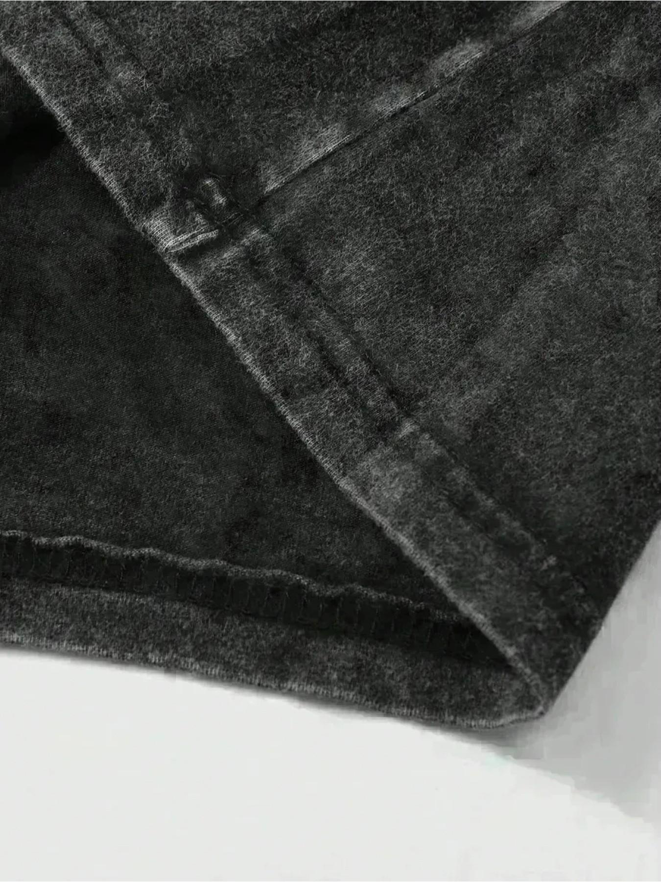 Men's Vintage Washed Brooklyn Ny Print Loose T-Shirt, Retro New York Street Style, Casual Short Sleeve, Daily Wear Top