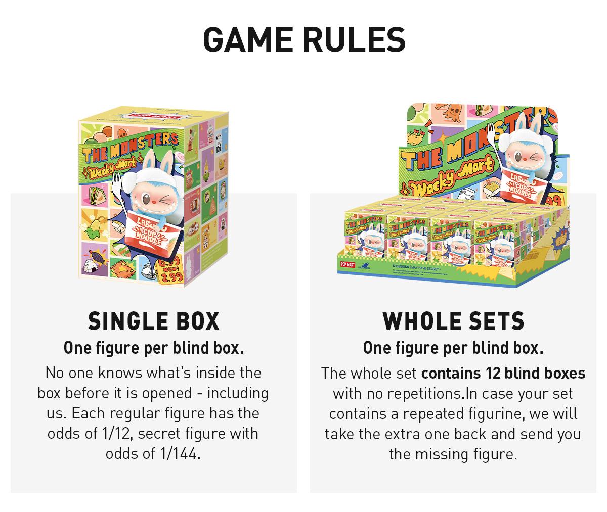 POP MART THE MONSTERS Wacky Mart Series Figures, Blind Box, Mystery Box