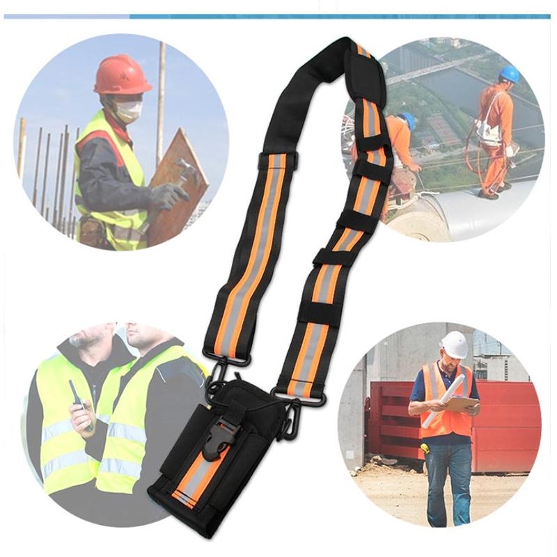 Firefighting Tactical Shoulder Strap Harness, Rescue Team Walkie Talkie Backpack, Universal Adjustable Shoulder Strap Radio Pouch, Walkie Talkie Holster For Portable Radio Holder protect Case
