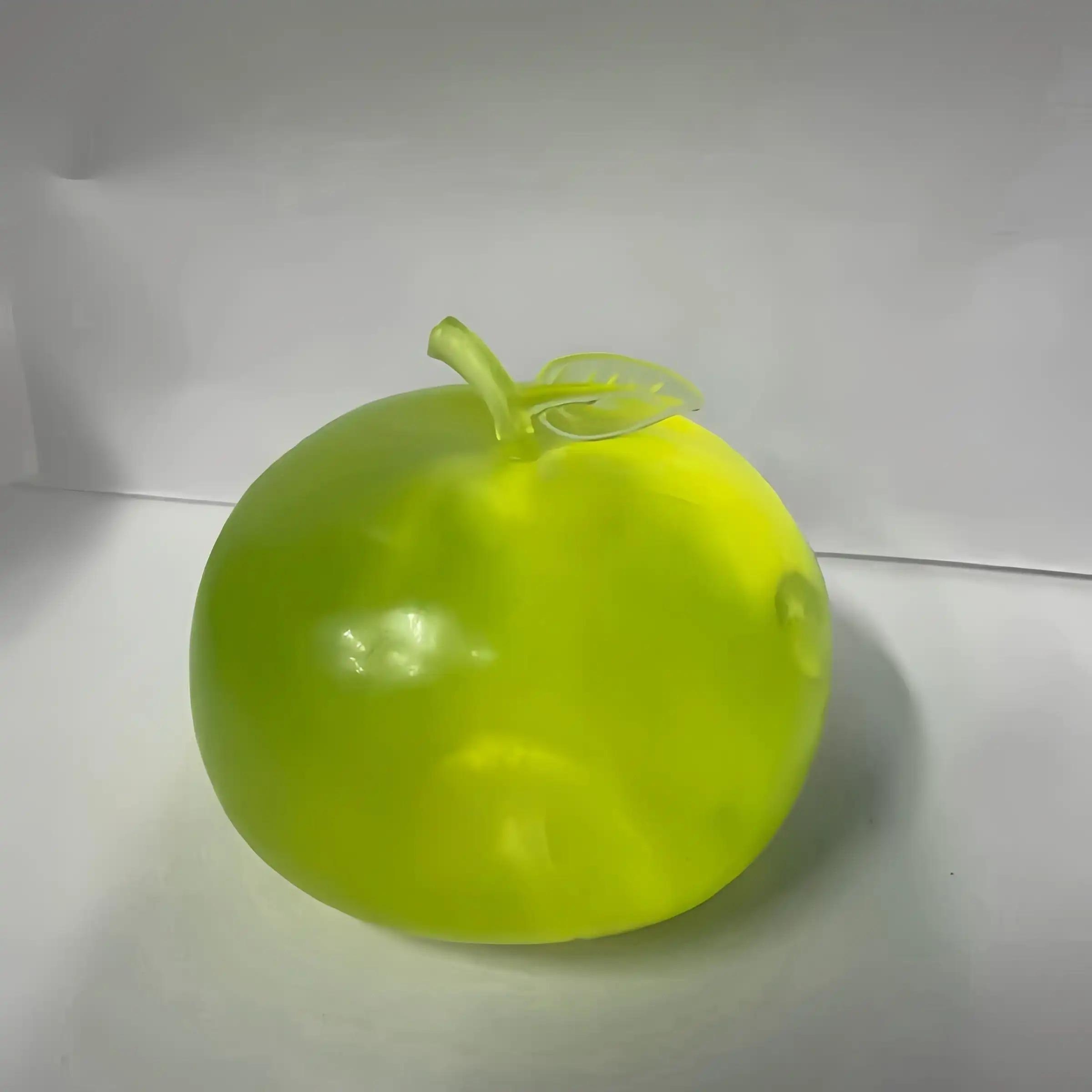 Crystal Apple Figurine, Soft, Ultra-Thin Skin, Stress Relief Toy, Touch Sensory Toy, Office Desk Decor, Non-Edible Gift, Decorative Figurines