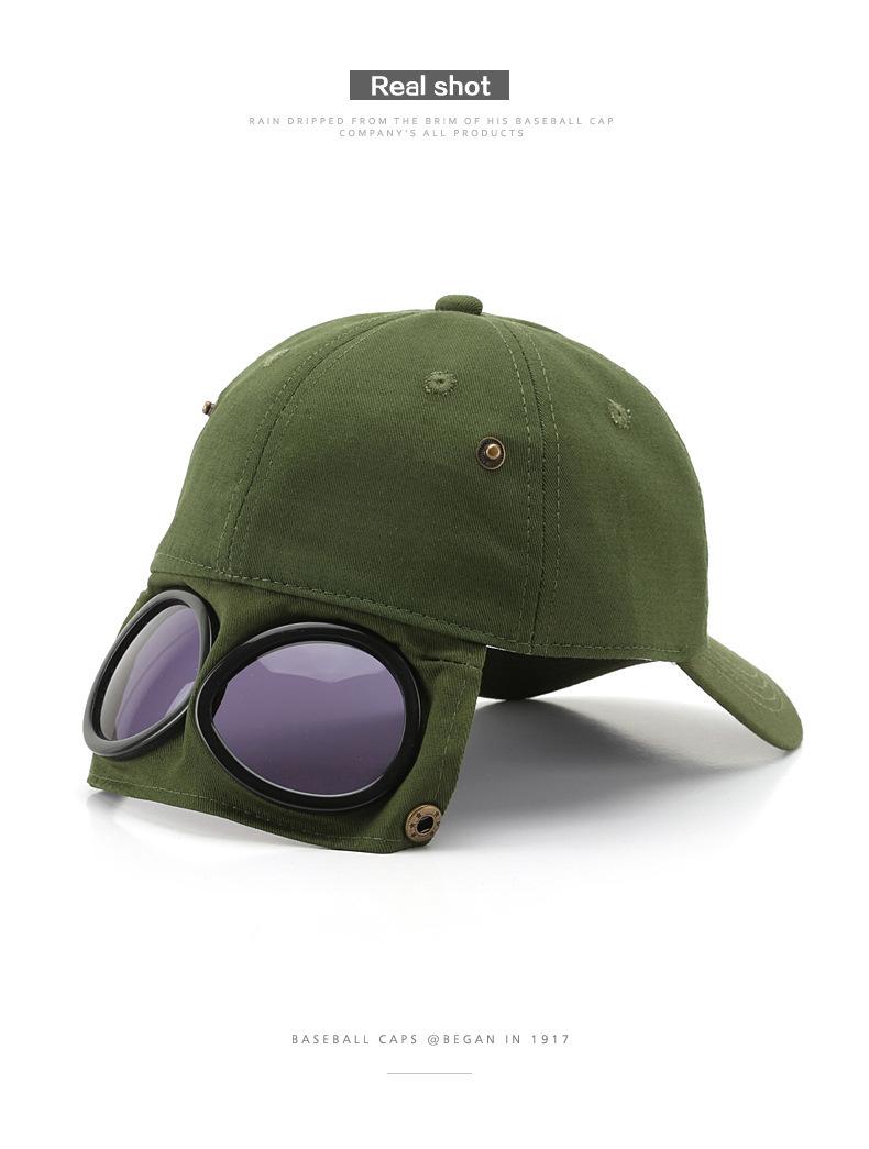 Men's Korean-Style Pilot Baseball Cap - Personalized Glasses-Ready, Curved Visor, Casual Style, Sunshade for Spring & Summer, Fitted Hat, Mens Gifts, Accessories Adults
