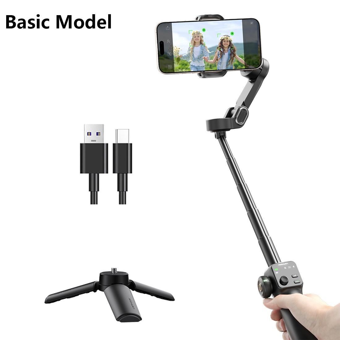 Handheld 3-Axis Anti-Shake Shooting Stand (1 Count), Rotating Automatic Face Tracking Stabilizer for Live Video, Phone Accessory for Content Creators, Smartphone Camera Accessories