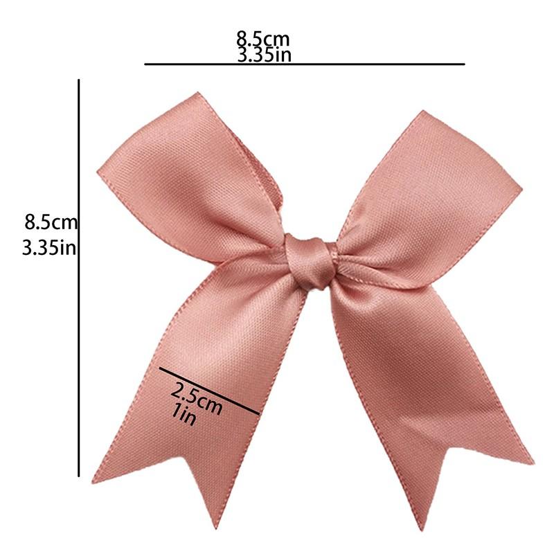 50pcs Christmas Tree Ribbon Bow, 8.5x8.5cm, 2.5cm Width, Holiday Decor, Floral Wreath & Gift Wrapping, Durable Material
