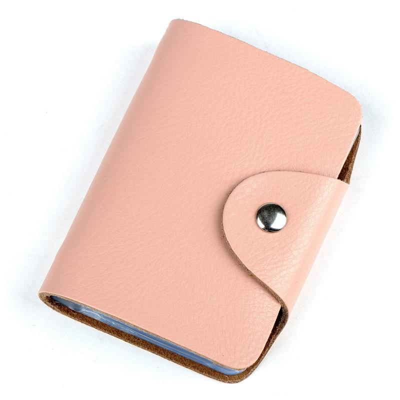 Waterproof Card Case Wallet with 24 Clear Slots, 1 Count Business Card Organizer Holder with Snap Closure, Desk Accessory for Home & Office, Office Accessories, Card Storage Card Carrying Holder