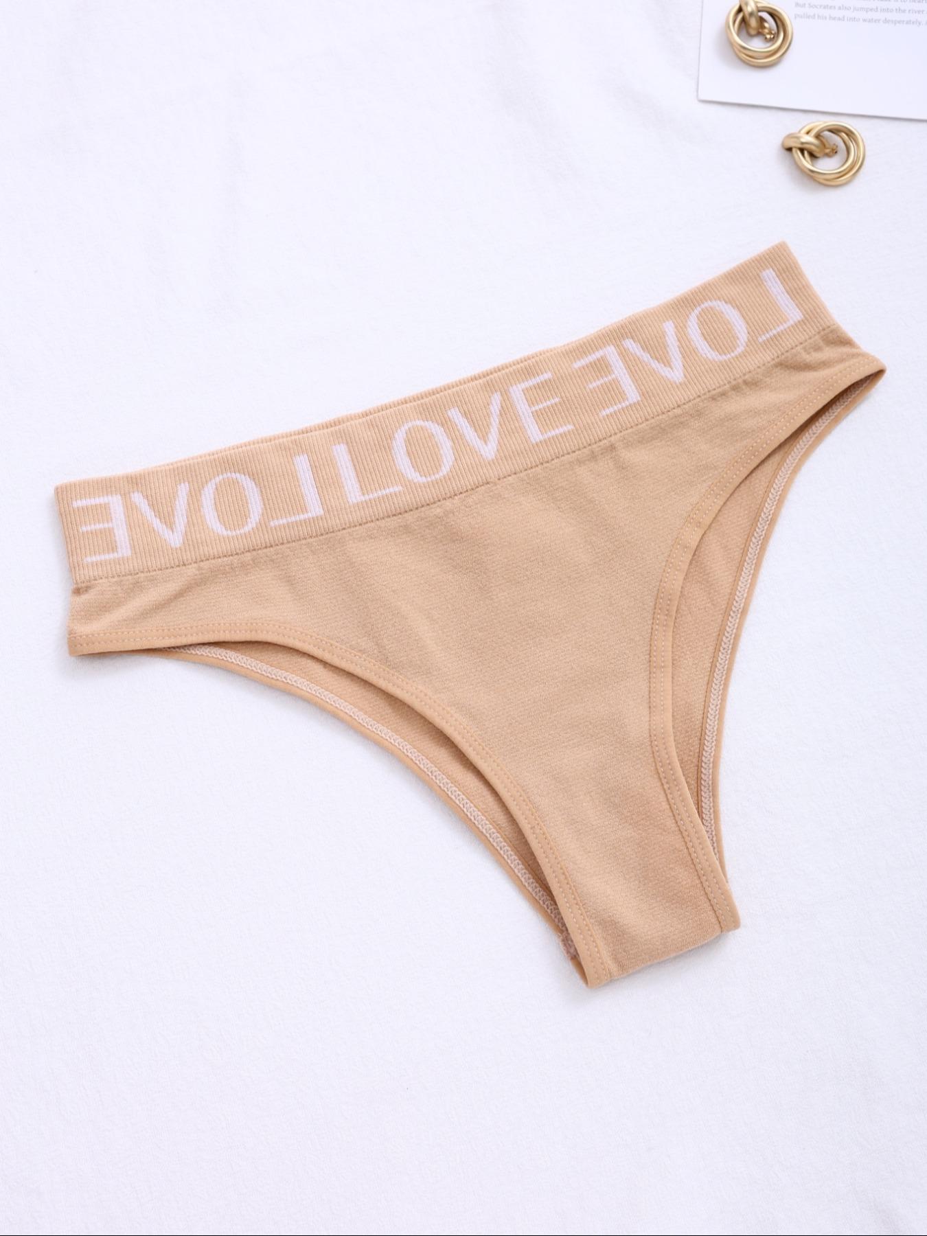 Women's Solid Color Panty, Soft Comfy Breathable Knicker for Daily Wear, Underwear for Women