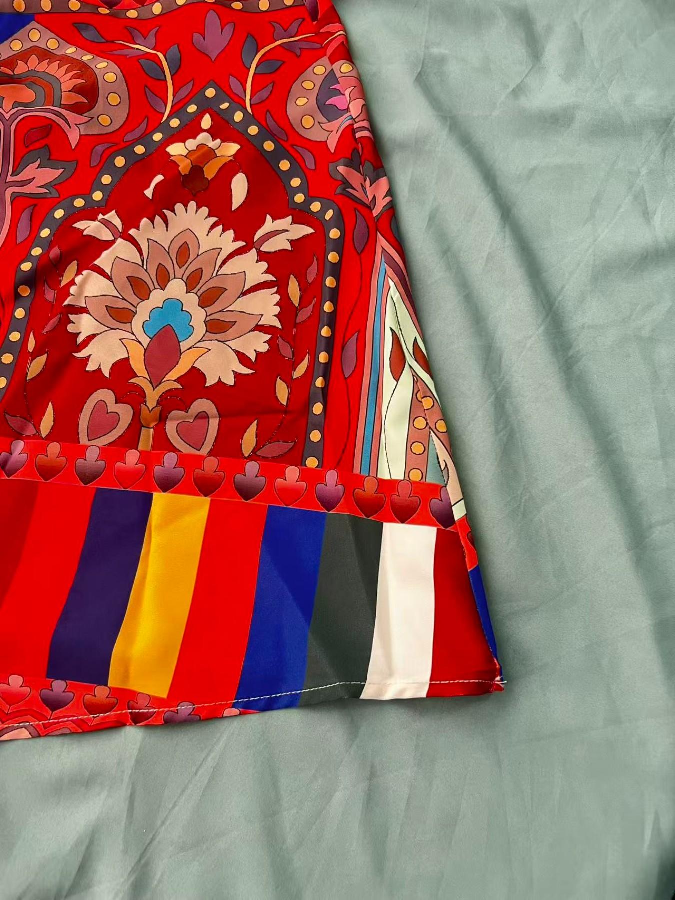 Middle Eastern High-End Custom Rainbow Geometric Totem Robe, Vintage Floral Light Luxury Abaya, Elegant Long Dress for Women