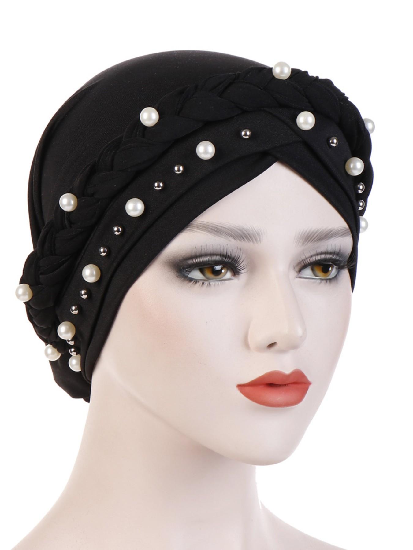 Elastic Ramanda Turban Hat, Head Wrap Under Scarf, Mid-East Head Scarf, Hijab Cap, Inner Cap, Windproof, Full Neck, for Women