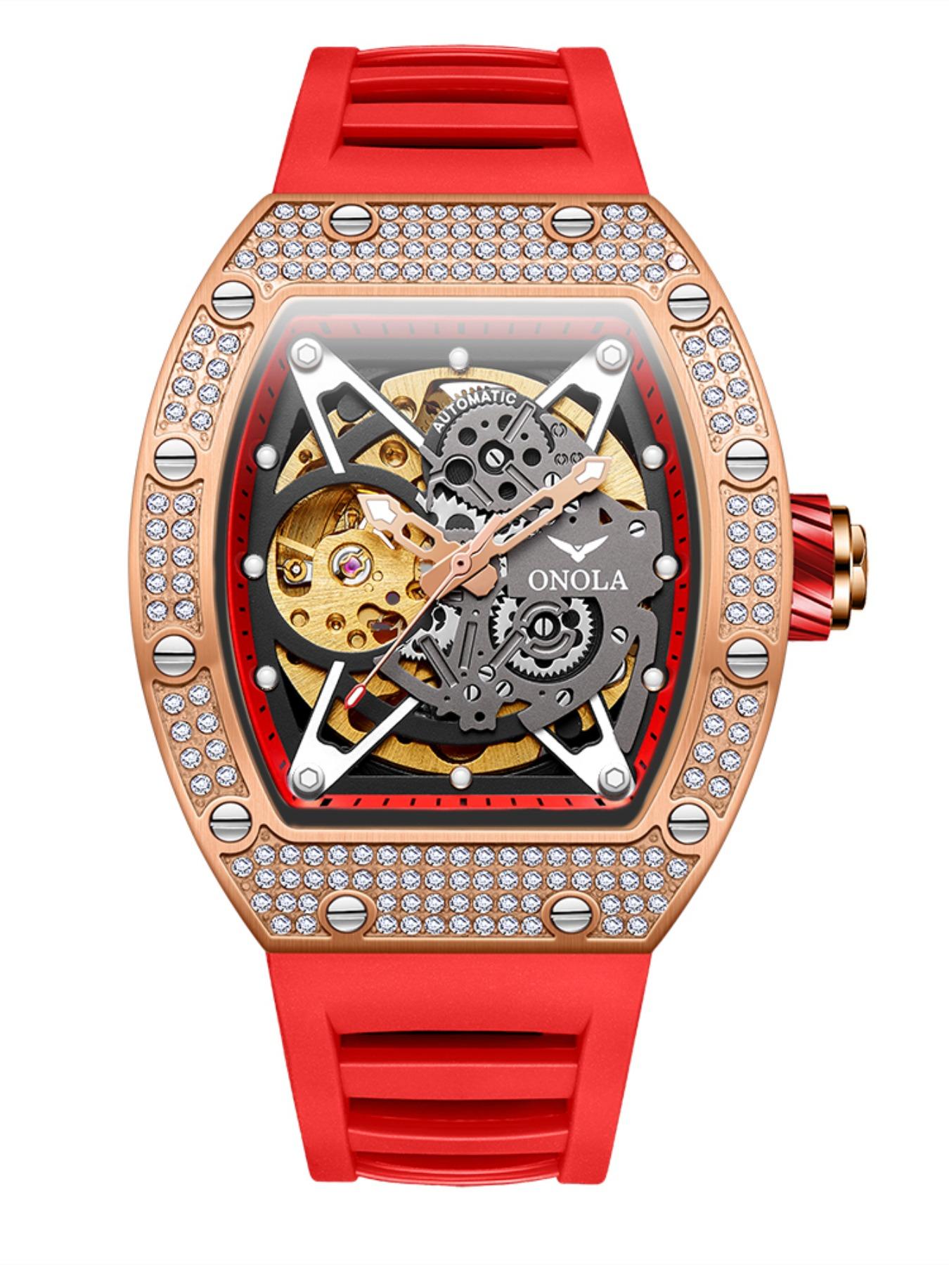 2026 New 44mm Tourbillon Luxury Men Automatic Mechanical Watch, 50m Waterproof, Night Luminous, Gift Box Included, Skeleton Watches