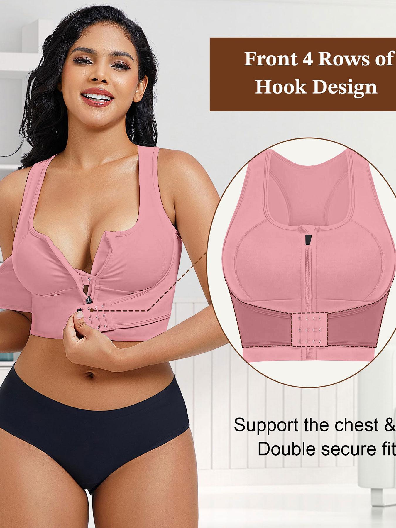 Women's Wireless Sports Bra Vest Top, Medium Support, High Elasticity, Breathable Fabric, Casual Plain Design, All Seasons Wear