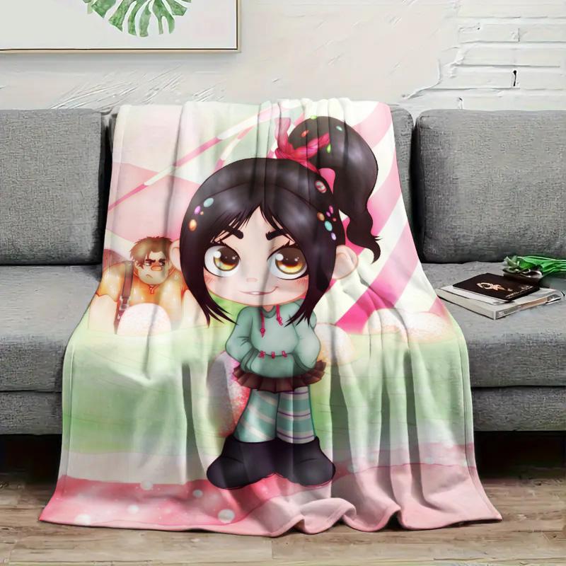 Sweet Vanellope Theme Prints Soft and comfortable home blankets, Cartoon pattern blanket, perfect Christmas gifts for friends and besties. Super soft heat-pressed blankets. Y251212357