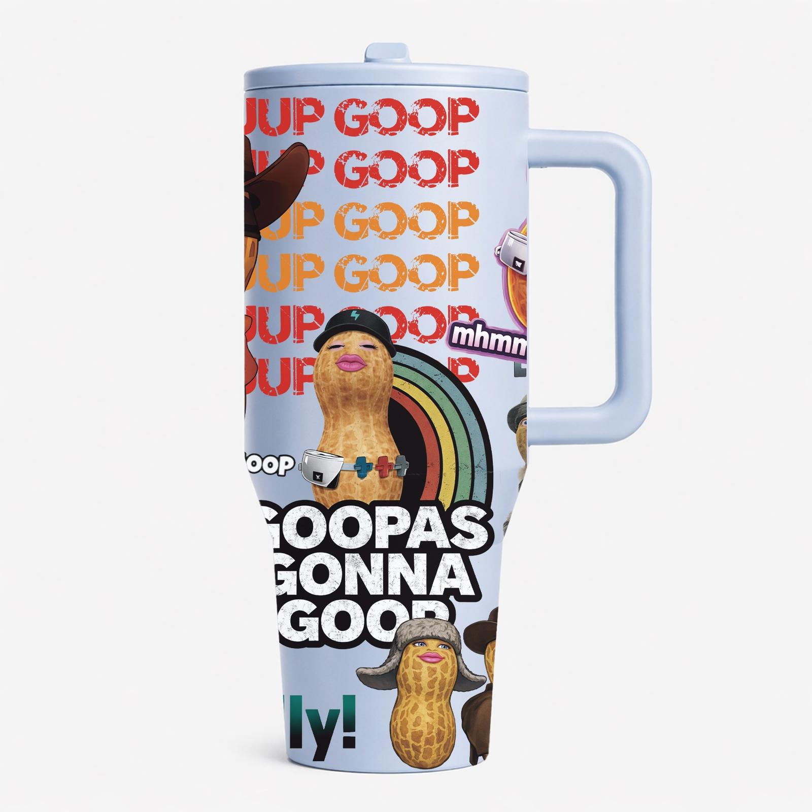 1 Pc 40oz insulated tumbler, funny meme tumbler, double wall vacuum mug, leak proof travel mug with handle, emoji aesthetic cup, hot cold drinks 12h hot 24h cold, viral funny gift for women men, reusable coffee mug, trendy tumbler