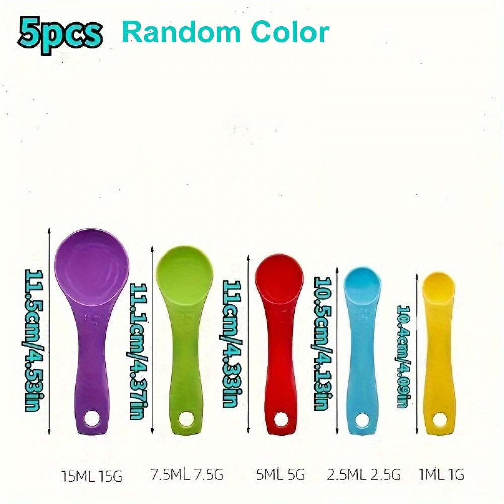 Plastic Measuring Cups with Spoons, Stackable Design, Precise Measurement for Cooking & Baking, Easy Pouring System