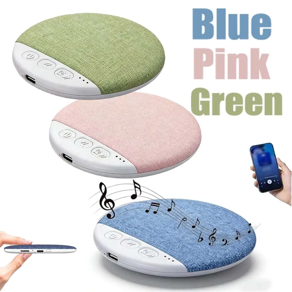 Ultra-Thin Bluetooth Pillow Speaker,Mini Portable Under Pillow Speaker with White Noise Timer Wireless Sleep Aid,Bone Conduction Sound Design for Side Sleepers,Private Stereo Sound for Adult&Kid
