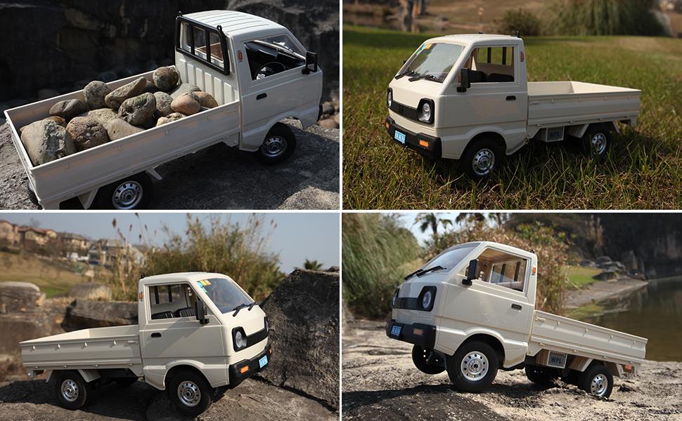 High Speed 1/10 RC Pickup Truck, Drift & Climbing Off-Road Car with LED Lights, 2.4GHz Remote Control Toy