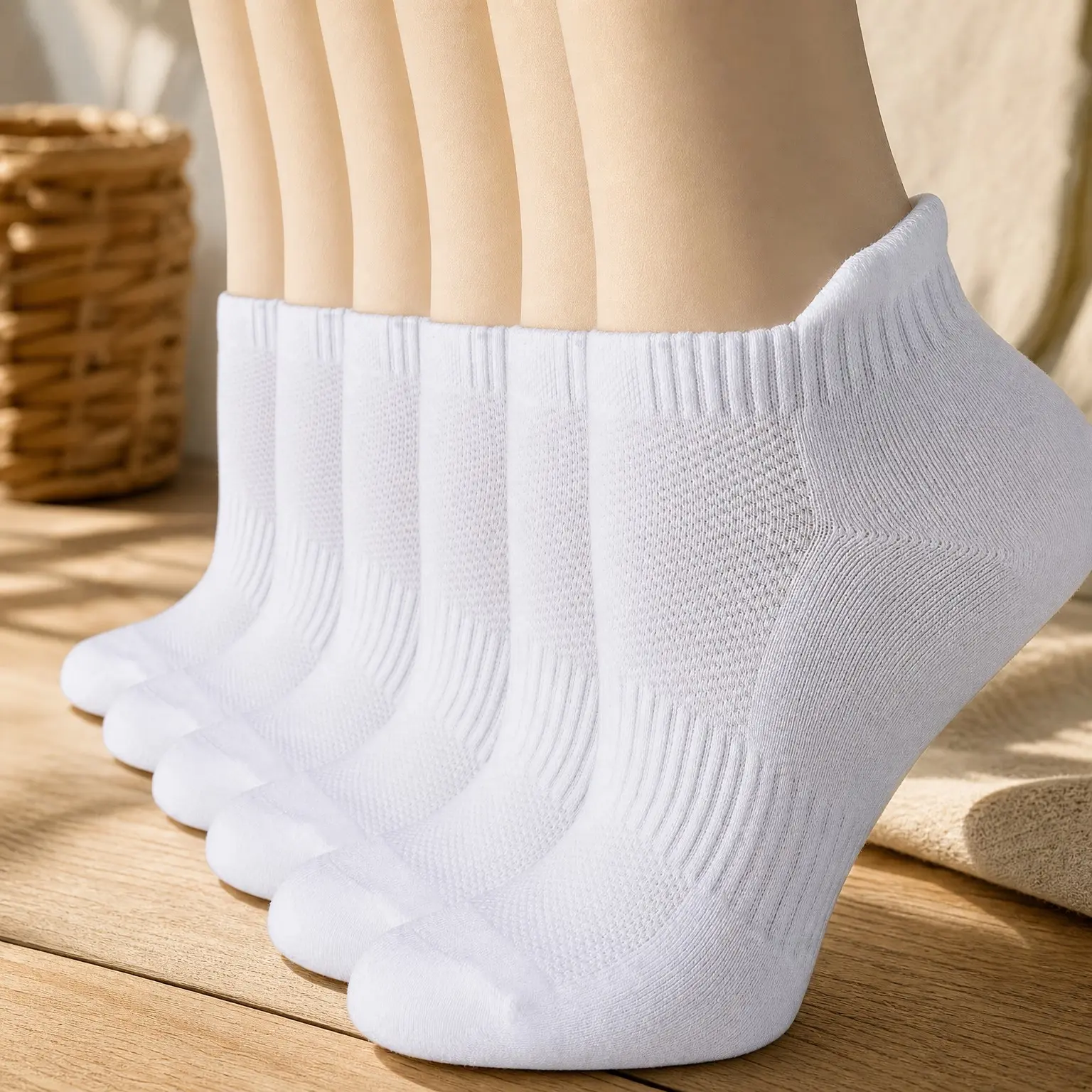 6 Pairs Low Cut Ankle Athletic Running Tab Socks for Men and WomenGift