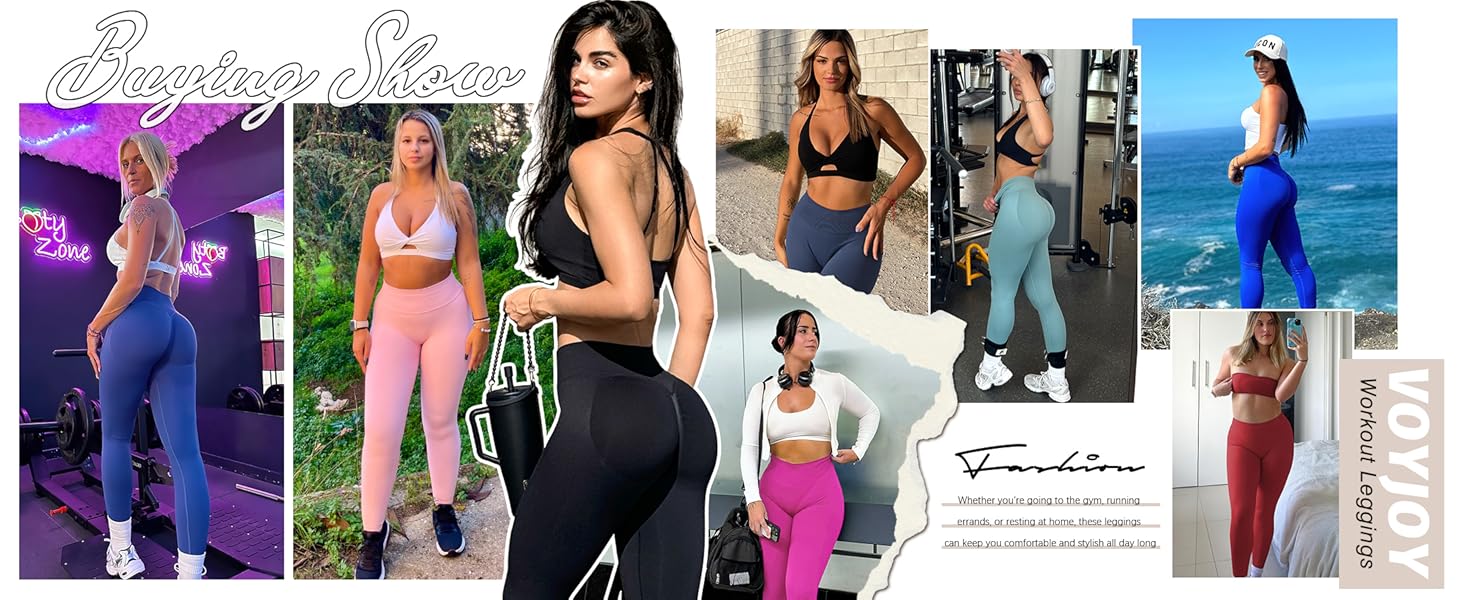 Seamless Compression Tummy Control Glute Leggings for Women, Mid Rise Yoga Pants, Scrunch Butt Lifting Workout Leggings for Gym, Workout Train Leggings, Scrunch Sports Leggings