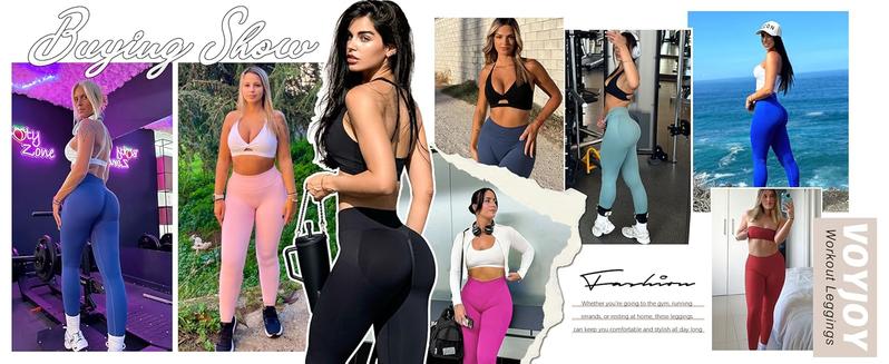 Seamless Compression Tummy Control Glute Leggings for Women, Mid Rise Yoga Pants, Scrunch Butt Lifting Workout Leggings for Gym, Workout Train Leggings, Seamless Sculpt Leggings