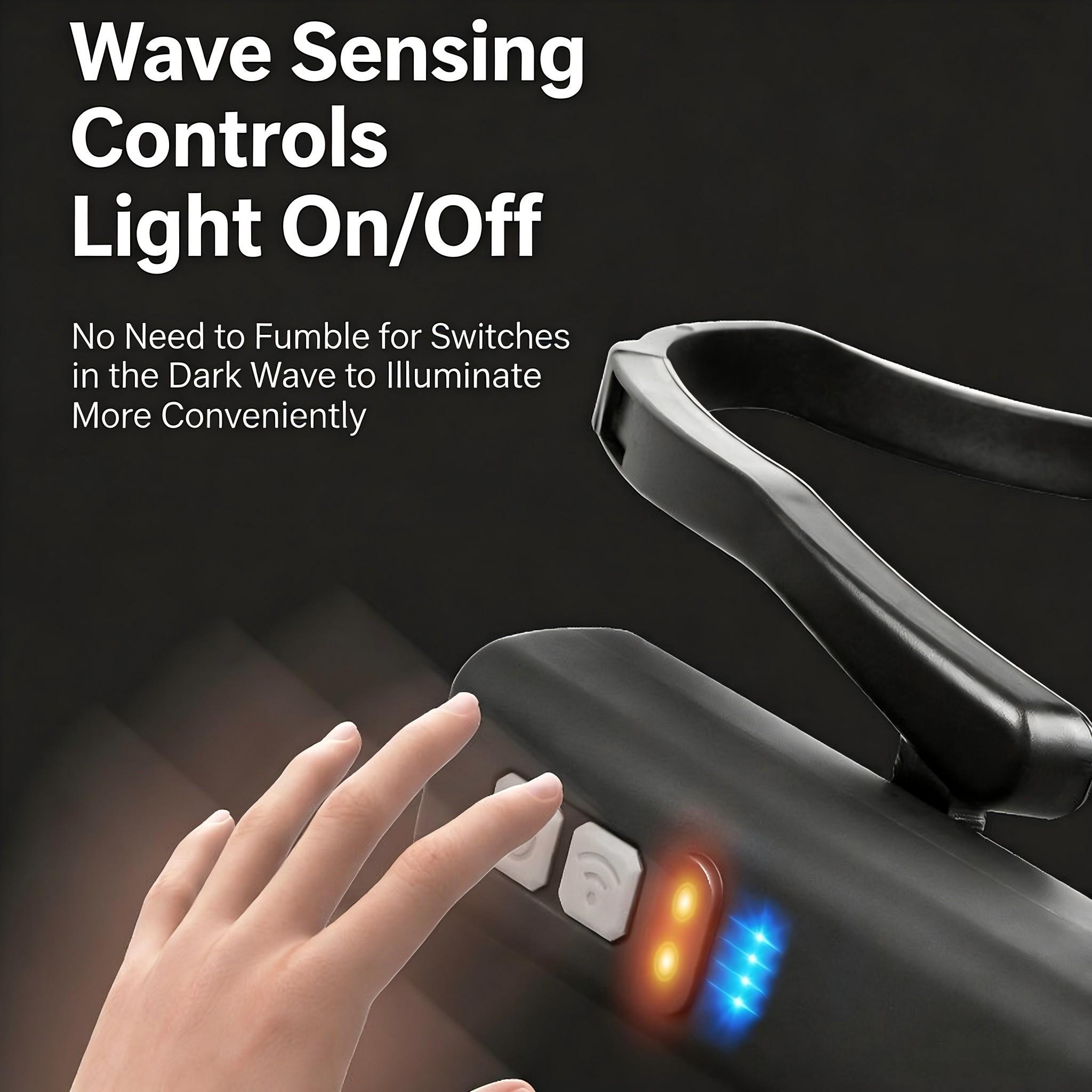 Wearable LED Headlight, Motion Sensor, Lightweight & Adjustable, Ideal for Work, Camping, Running, High Brightness, Multi-Functional Flashlight