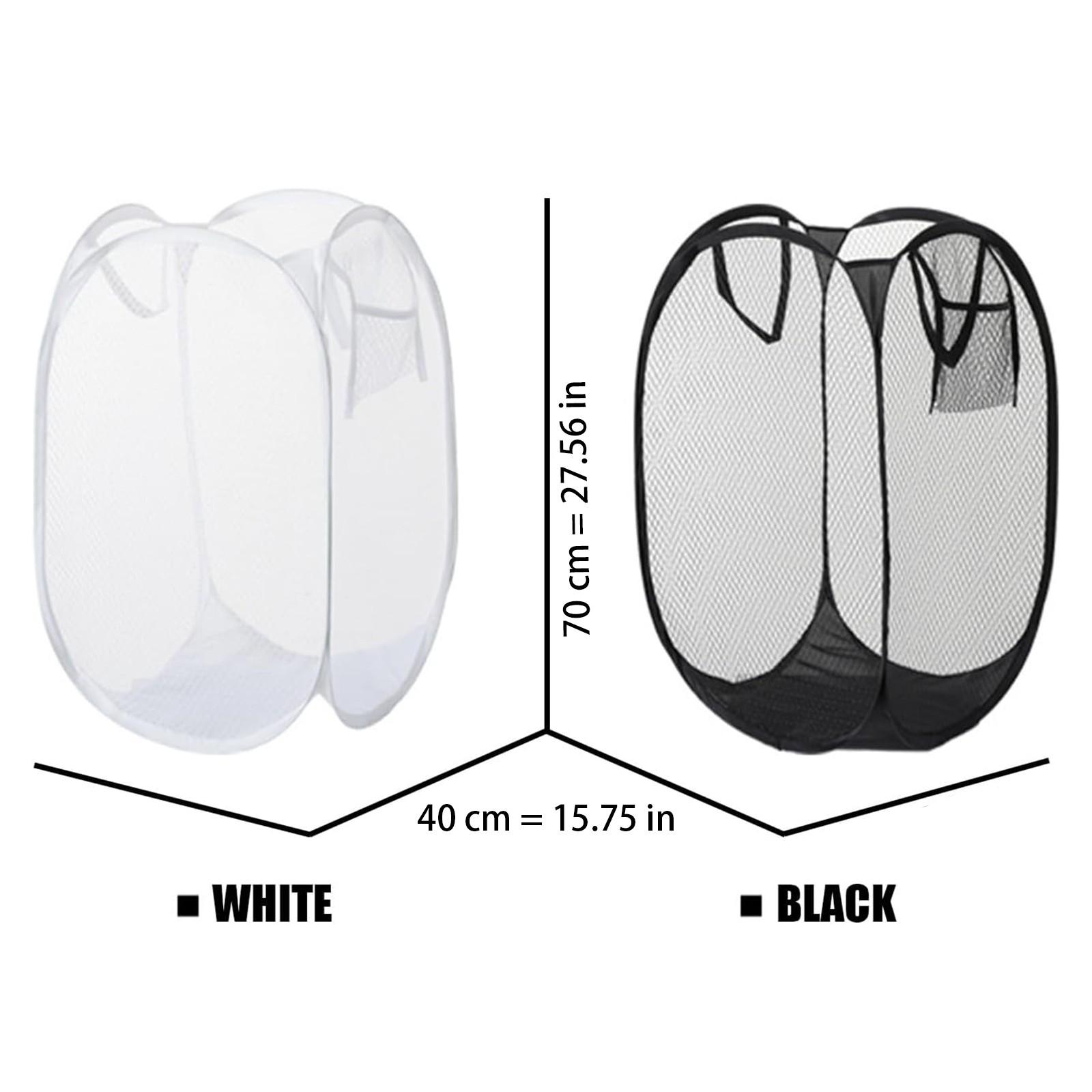 3-Piece Foldable Laundry Basket Set, Pop-Up Mesh Dirty Clothes Bin, Large Capacity Storage Tray, Ideal for Home Use, Perfect for Renters and Young Families