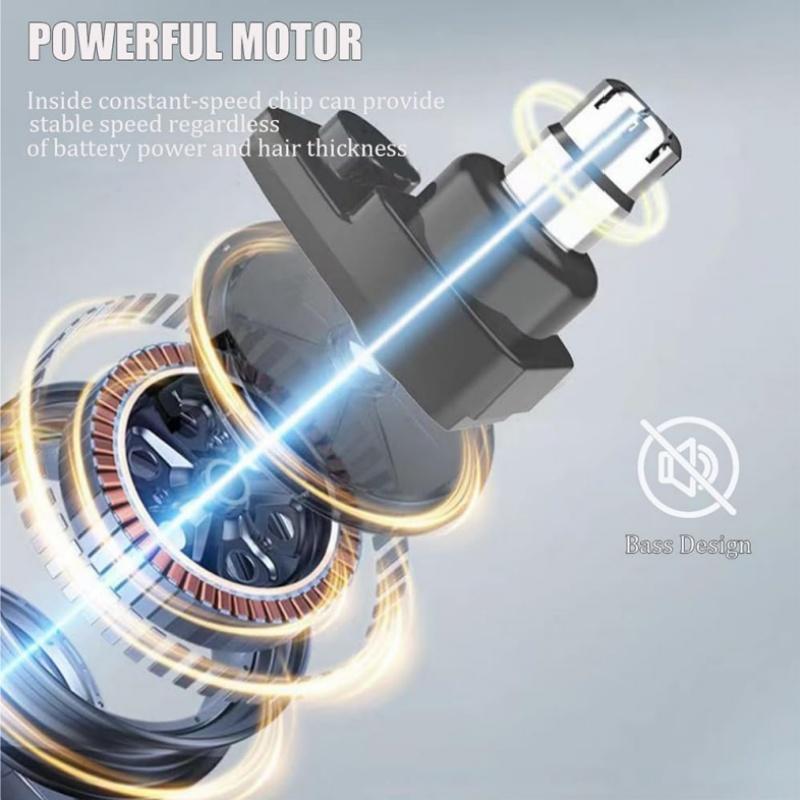 Nose Hair Trimmer for Men Women,LEDDisplay Nose Clipper,Painless Eyebrow Facial Hair Shaver, RechargeableTrimmer,Blades Clipper Compact Portable IPX7 Safe Distance Trimming