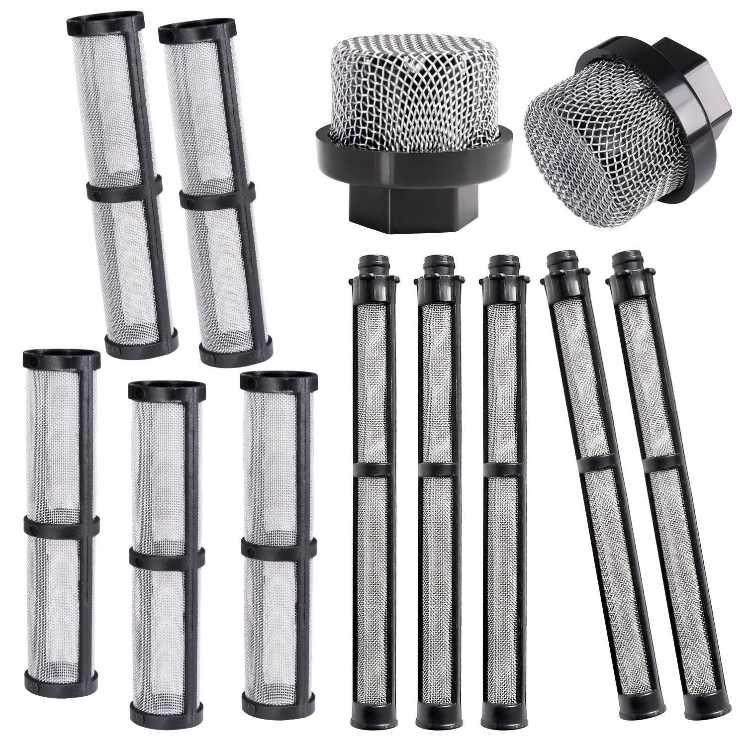 246385 246384 287032 Filter Set for Graco 390 395 490 495 595 3400 Sprayer – Stainless Steel Paint Sprayer Replacement Filters for Pump, Gun & Suction Tube