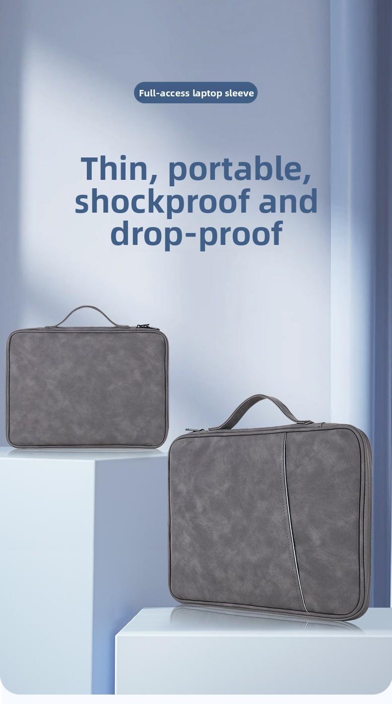 Multi-Size Laptop Sleeve Bag for 11" iPad Pro/Air, 13/14 Inch MacBook, Surface Pro/Tablet, Huawei 10.5", Lenovo Laptop, Shockproof Protective Carrying Case with Handle & Organizer Pockets, Water-Resistant Laptop Briefcase