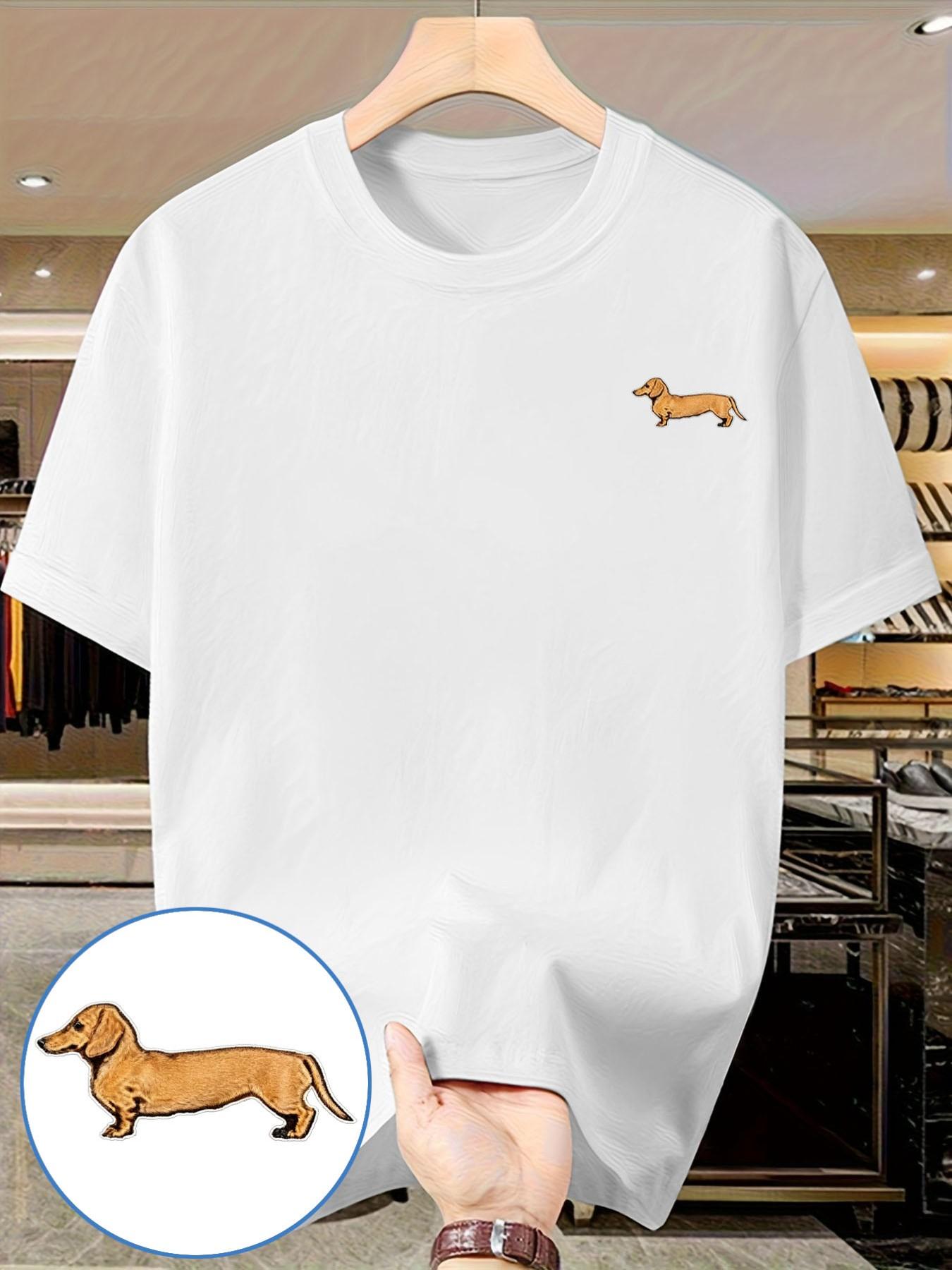 Classic Hot Dog Print T-Shirt, Men's Casual Slim-Fit Short Sleeve Top, Trendy Streetwear for Daily Wear, Comfortable & Stylish Design