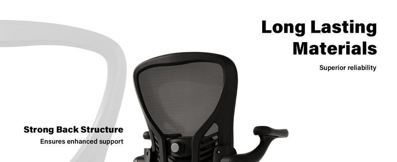 Ergonomic Office Chair, Mesh Desk Chair with AdjustableLumbar Support and 3D Flip-up Arms, Computer Chairwith Wheels, Black, Computer Desk Chair, ErgonomicOffice Desk Chairs with Mesh Back, Adjustable LumbarSupport, Rocking Function