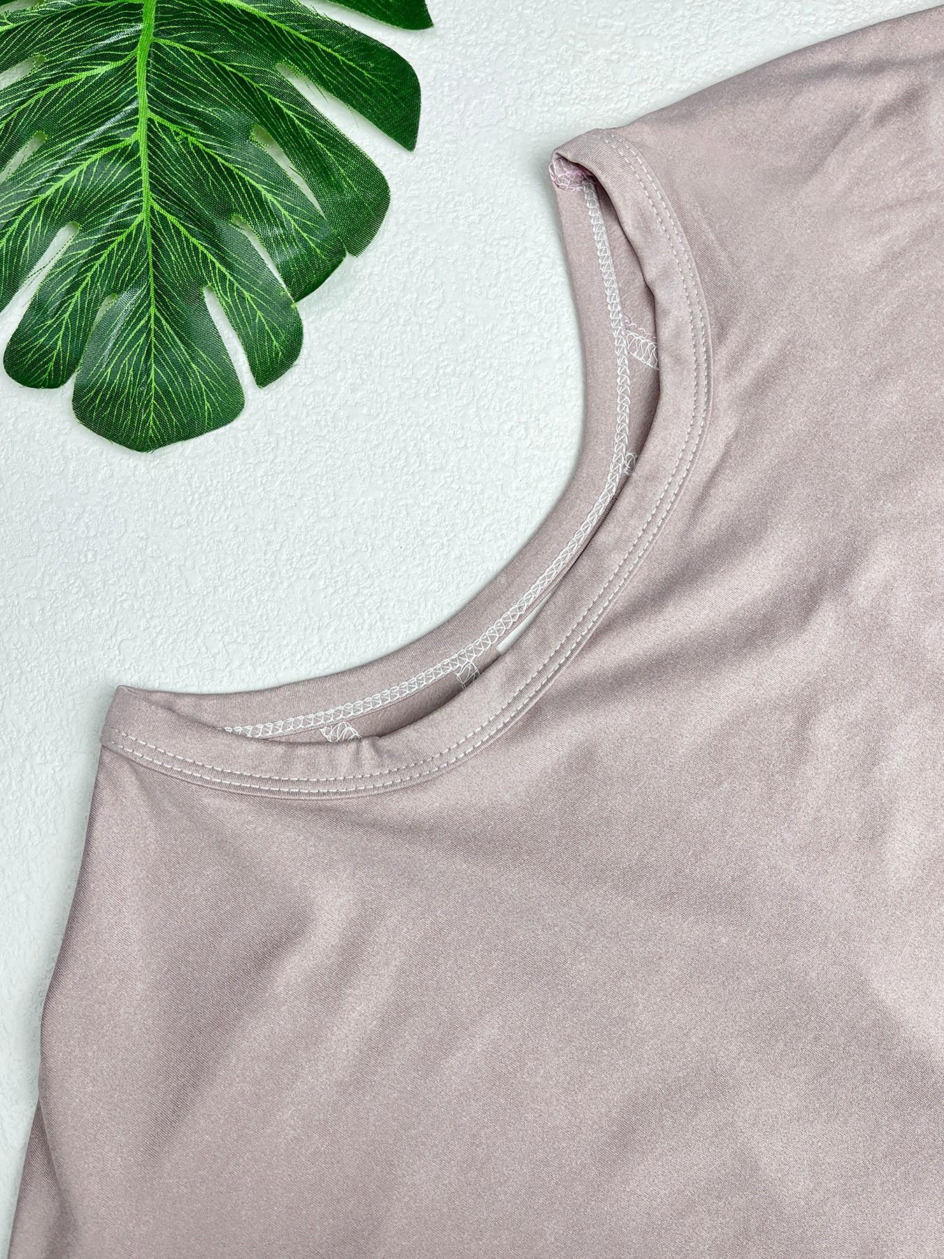 Women's Spring Summer Back Cutout Criss Cross Design Elastic Drop Shoulder Top, Hollow Back Activewear Casual Short Sleeve Fitted Tee for Gym Outdoor Running