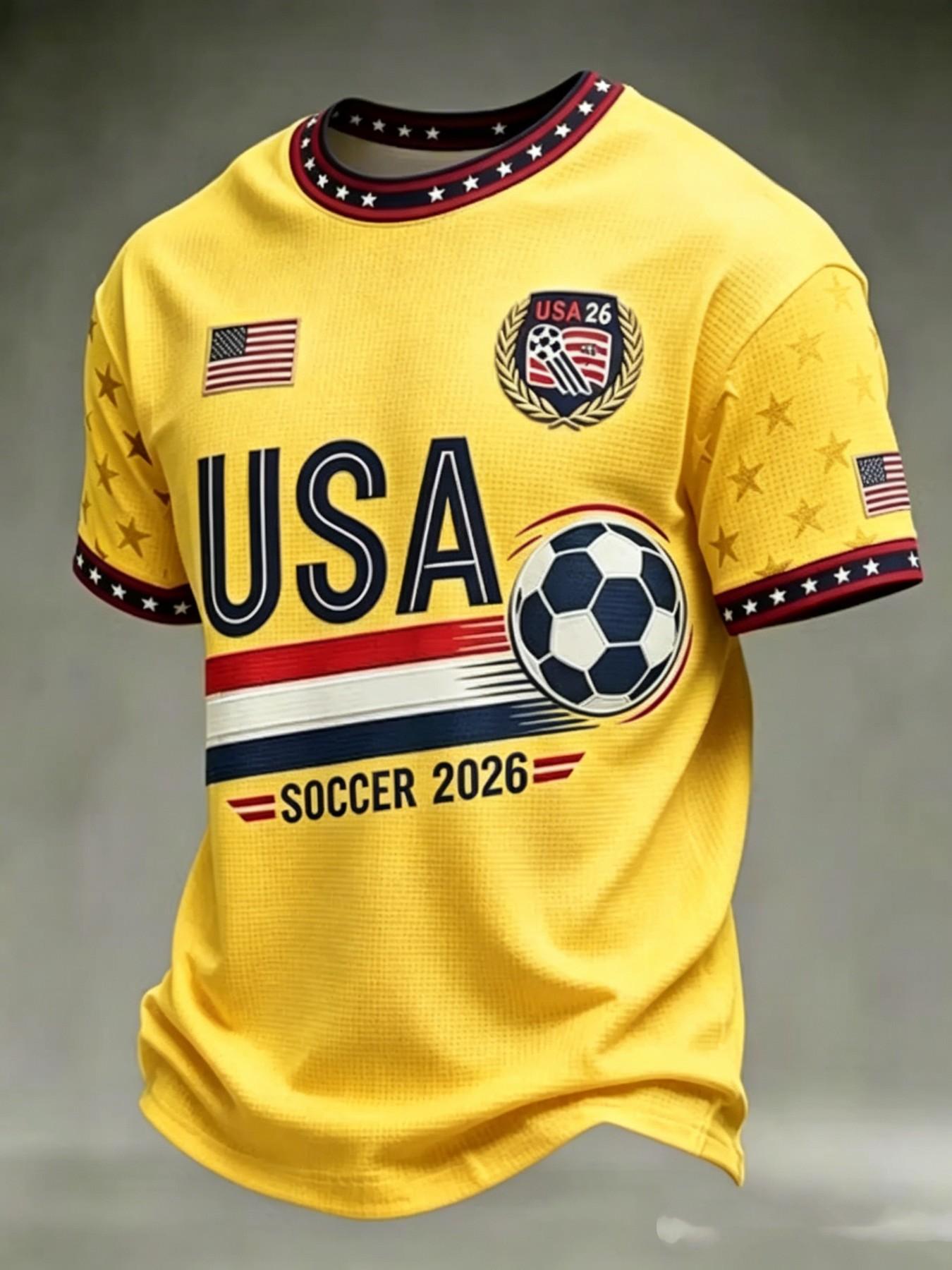 Men's Summer Breathable Short Sleeve Round Neck T-Shirt, High-Quality 3D Print, Independence Day Party T-Shirt, All Seasons Casual Wear, Tops Men's Summer Breathable Short Sleeve Round Neck T-Shirt, High-Quality 3D Print, Independence Day Party T-Shirt, All Seasons Casual Wear, Tops