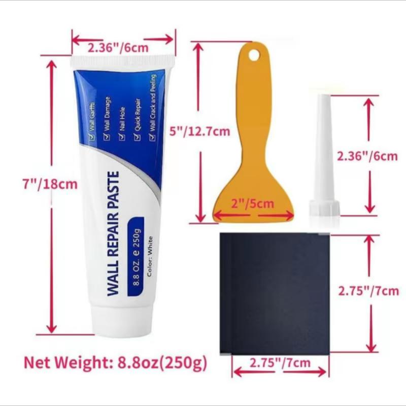 Drywall Patch Repair Kit 250g Wall Mending Agent Multi-functional Quick-drying Paste Adhesive Heavy Duty Concrete Sealant Waterproof Self-adhesive