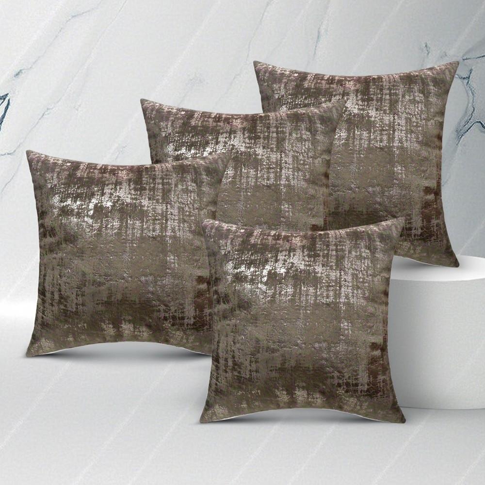 4pcs Pillow Covers Set, Silver Soft Modern Style, Home Sofa Chair Backrest Decorative Cushion Cover