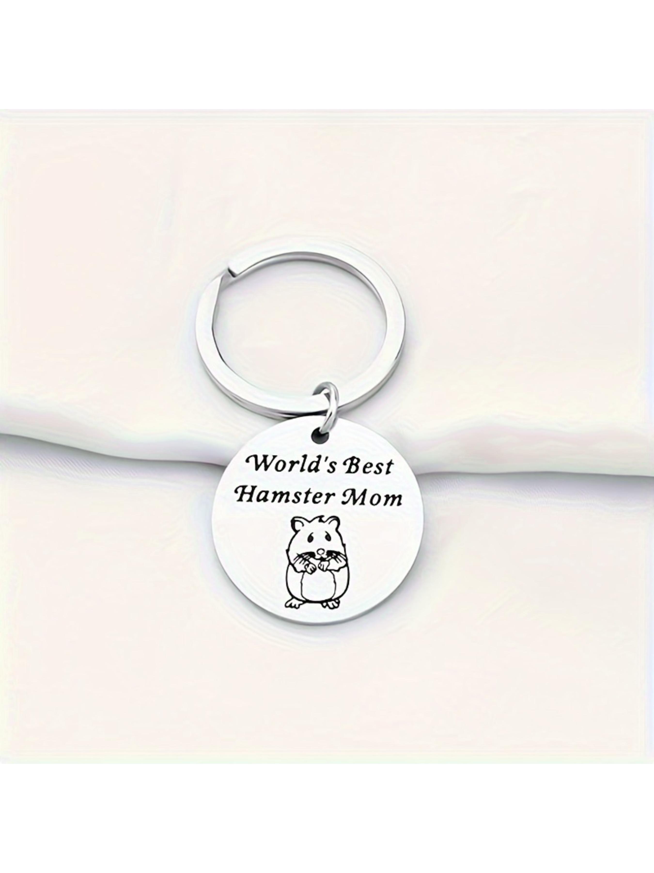 Hamster Pattern Keychain Gift, Elegant Random Print, Perfect for Hamster Lovers, Friends, Family, Animal Enthusiasts, Unisex