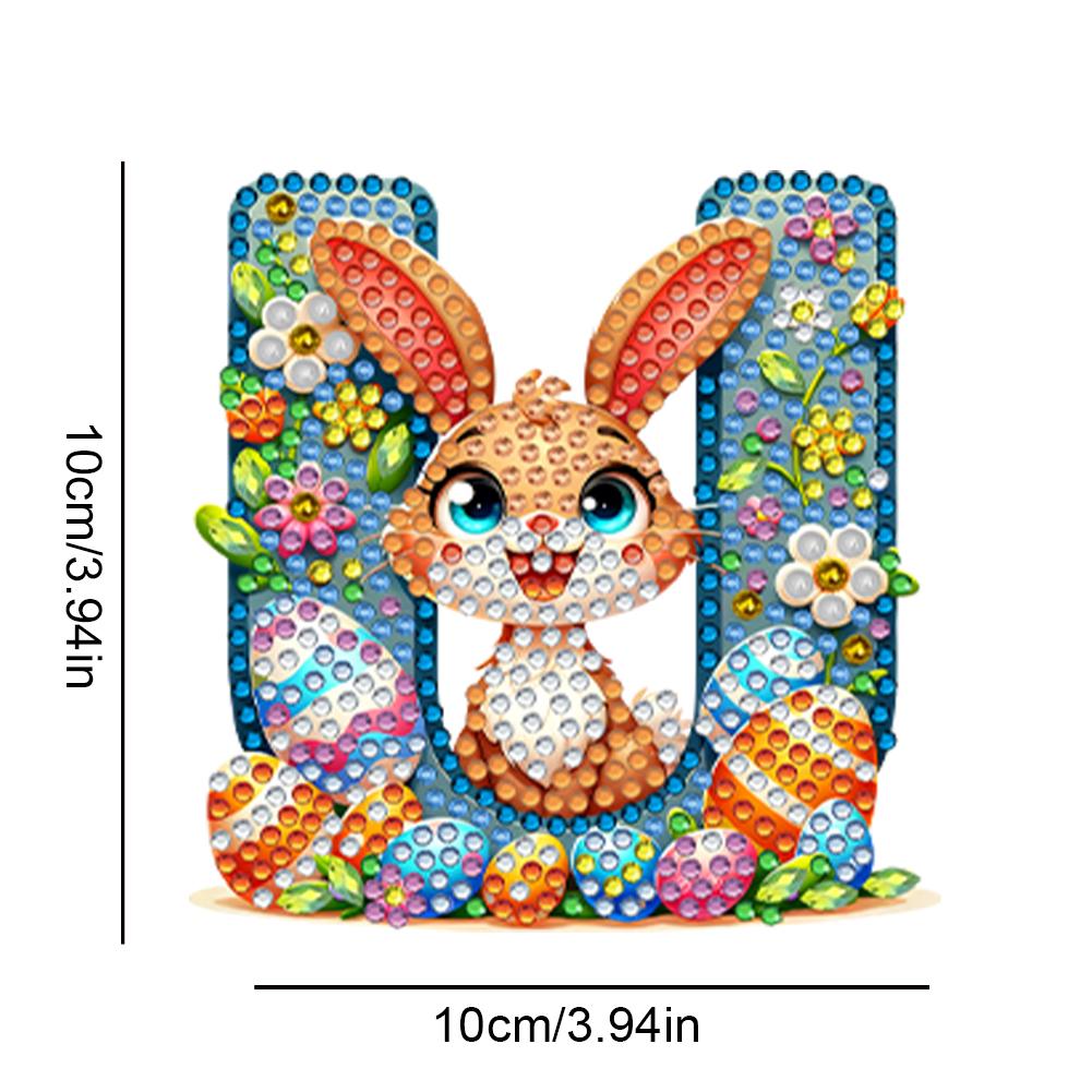 Easter Diamond Art Keychain Ornaments Double Sided Hanging Key Chains Diamond Painting Keychain Kits Diamond Painting Backpack Pendant for Adults Key Ring Art Pendant Decor