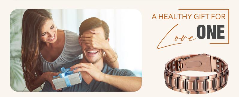 Pure Copper Bracelet for Men-3X Strength,3800 Gauss Neodymium Magnetic link Bracelets with Pro Fold-Over Butterfly Clasp,Copper Jewelry Gifts for Men Wearable