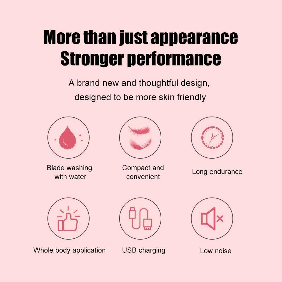 4 in 1 Electric Shaver, 1 Box USB Rechargeable Hair Removal Tool with Replacement Heads, Gentle Hair Removal Tool for Face, Eyebrow, Nose, Arm, Leg, Body, Rechargeable Shaver Machine