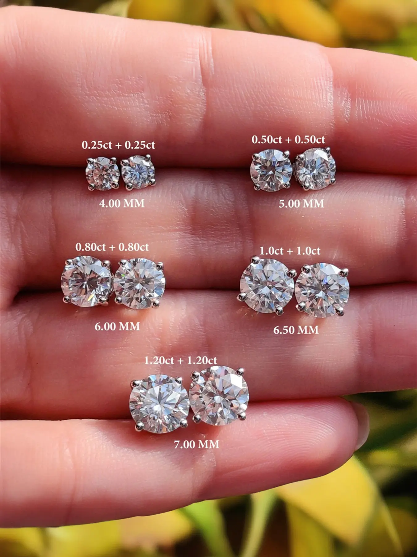 1PC/Pair Authentic S925 Sterling Silver 4‑Prong Moissanite Flat Back Piercing Stud, Sparkling Hypoallergenic Cartilage Ear Jewelry, Luxury Dainty Trendy Studs for Women, Ideal for Daily Wear Party Wedding Birthday Gift