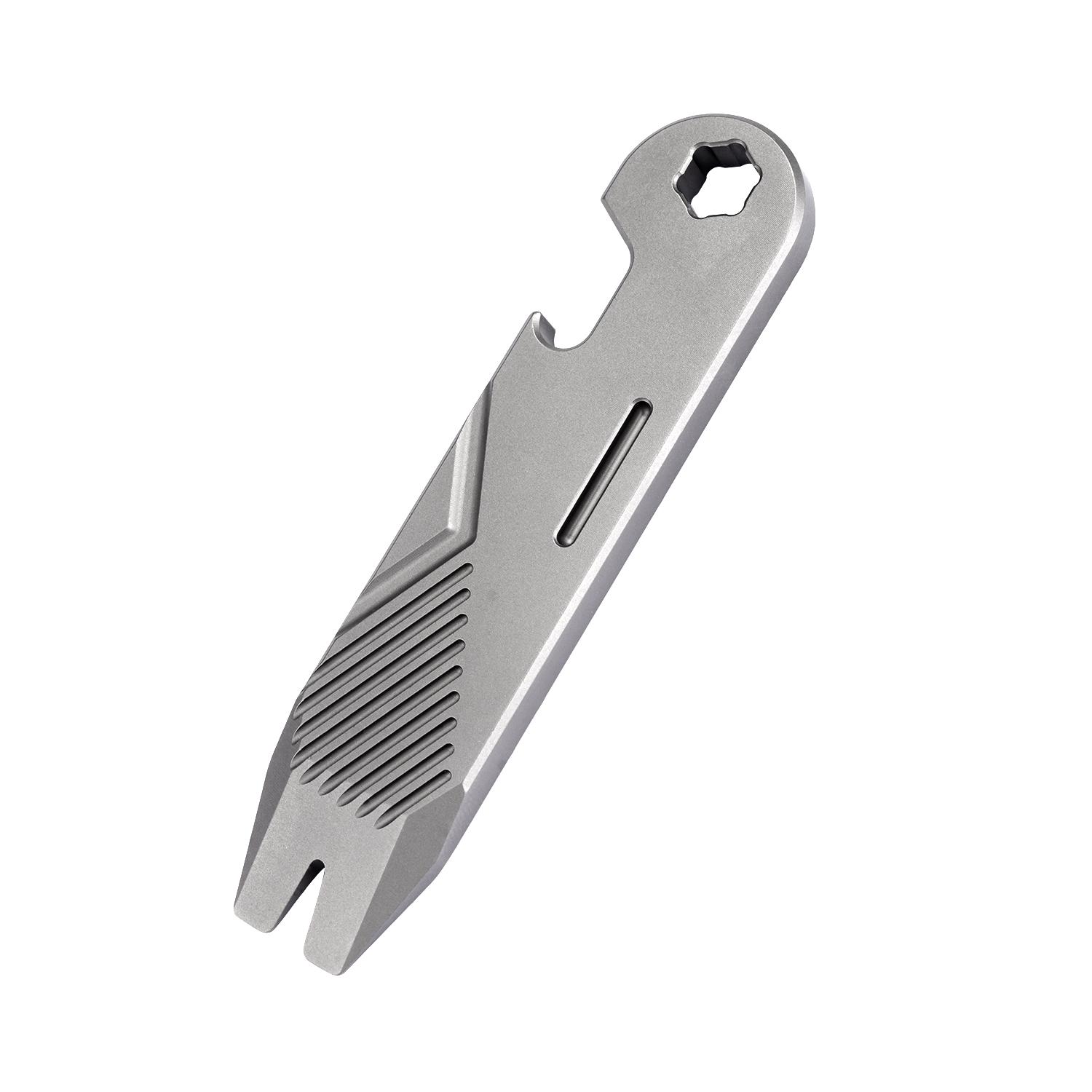Titanium Alloy Multi-Function Pry Bar, Edc Tool, Durable Titanium Material, Ideal for Outdoor & Camping Use, Compact Design, Portable Hand Tools
