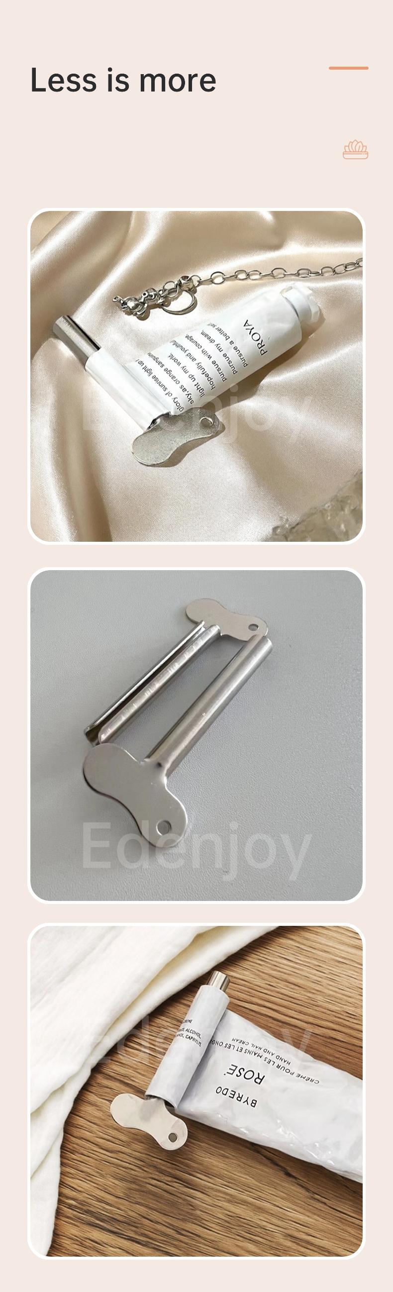 Metal Toothpaste Squeezer Nordic Style Home Essentials, High-Efficiency No Residue Portable Bathroom Toothpaste Holder