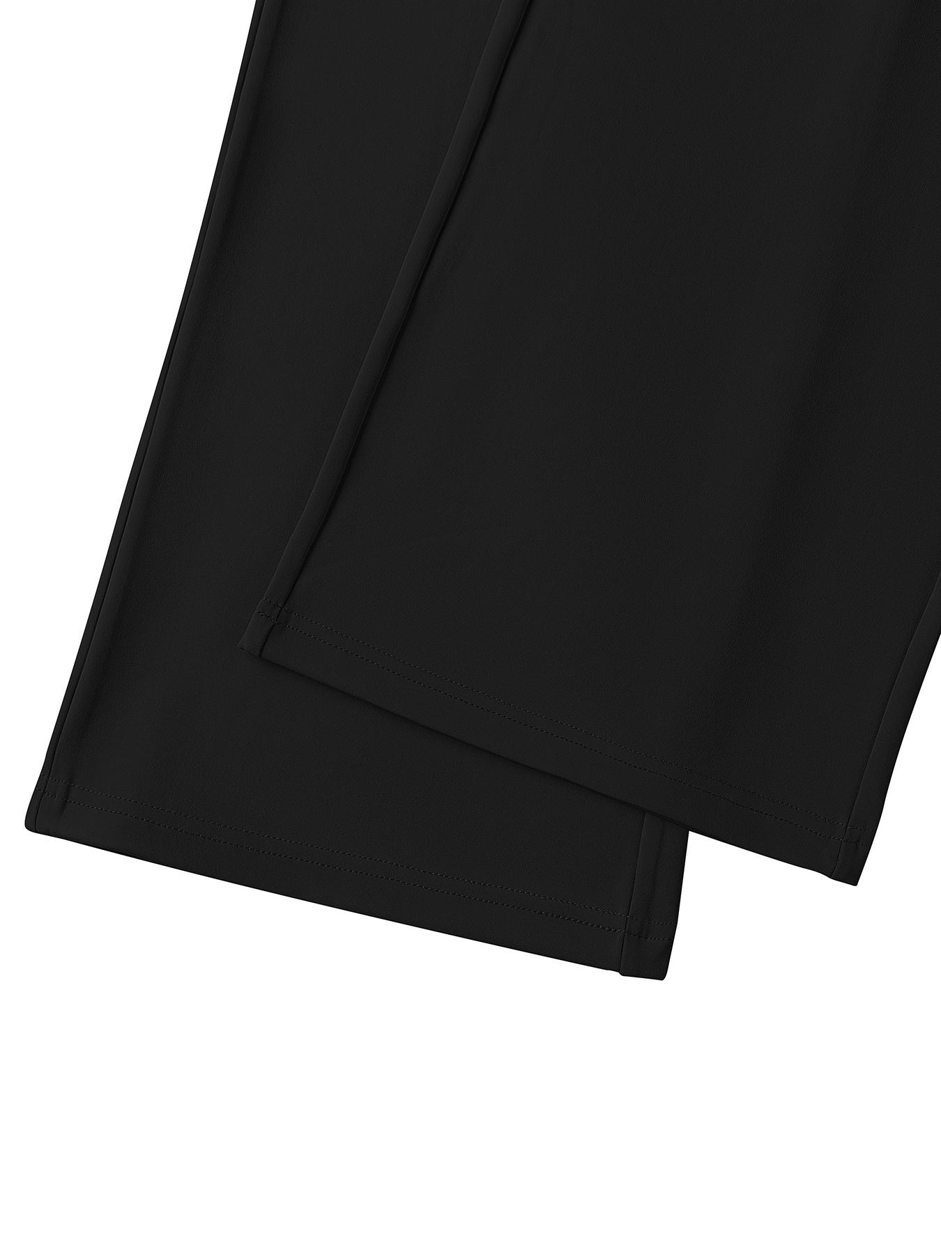 Women's Solid High Waist Trousers, Casual Comfy Trousers for Work Office Business, Ladies Bottoms for All Seasons, Casual Loose Pants