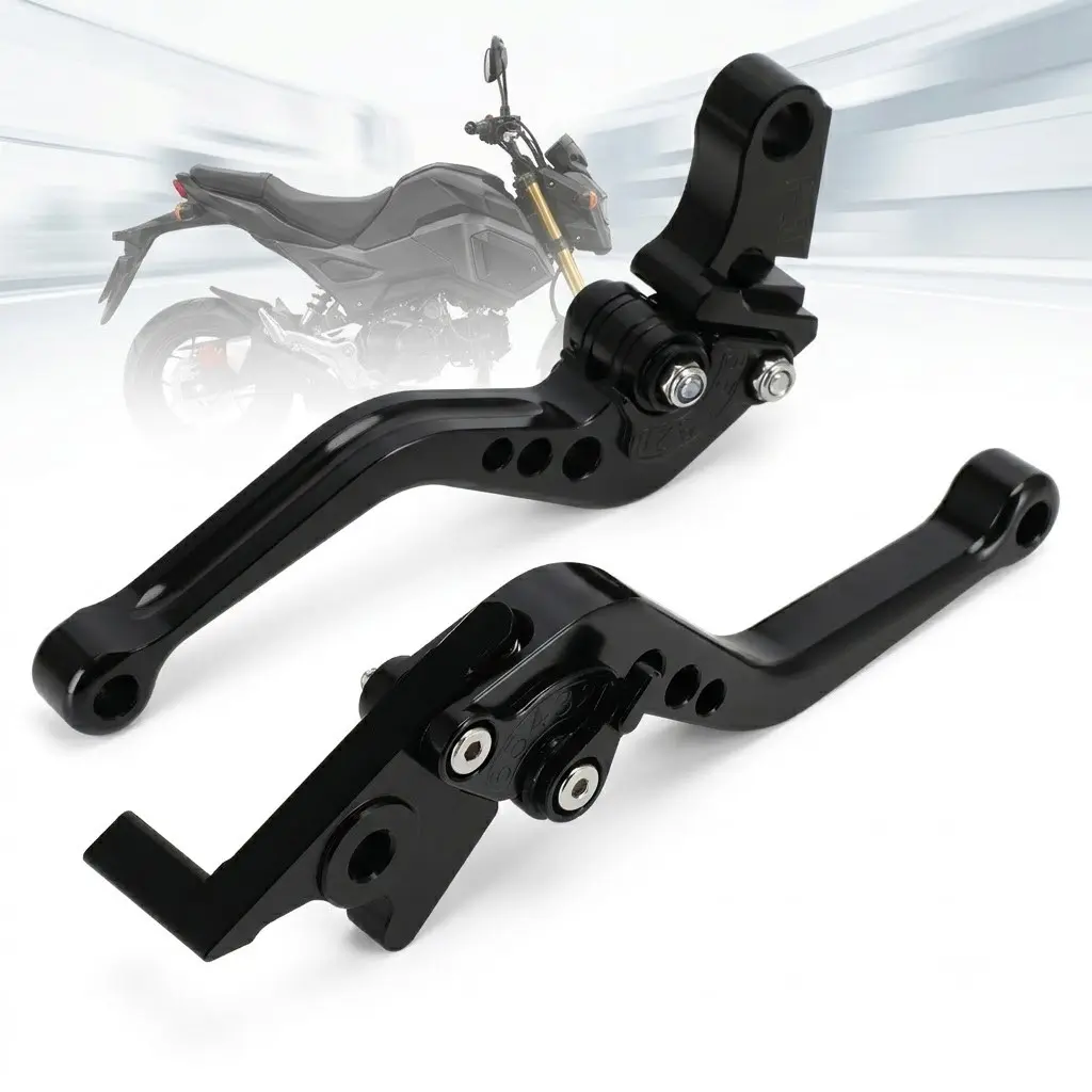Adjustable Motorcycle Brake Clutch Lever Pivot Levers Set, Cnc Precision Fit for Msx125 Grom125 2013-2022, Durable & Reliable Performance